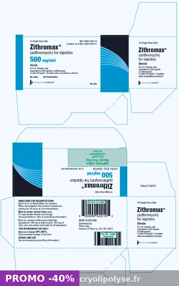 Zithromax 500mg : tout savoir avant d'acheter en ligne dès 0,71€