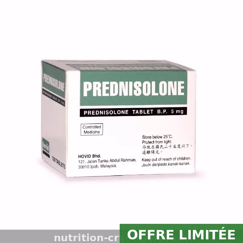 Prednisolone 40mg en France — 0,42€ seulement par comprimé